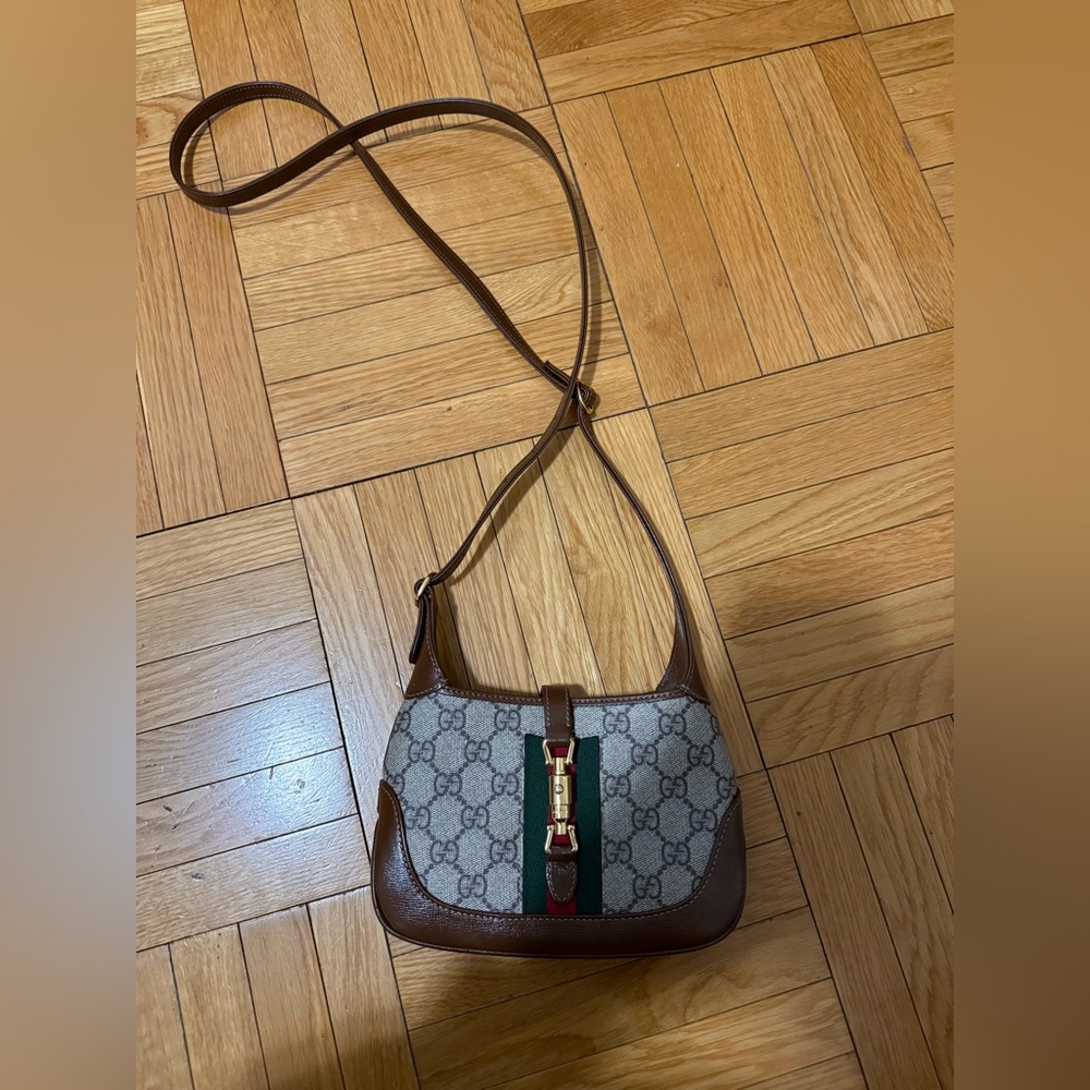 Authentic Gucci Mini Jackie 1961 Hobo Bag in Beige Excellent Condition - Picture 7 of 16